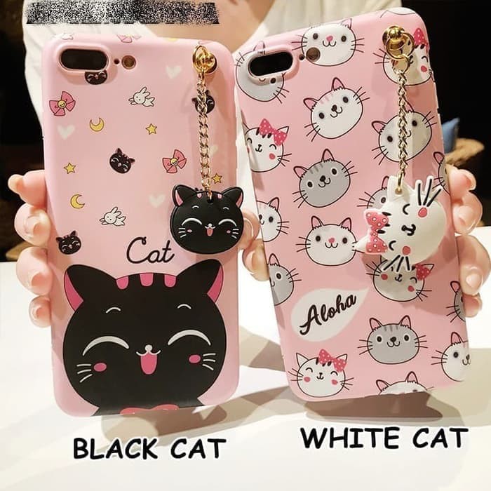 Case Vivo Y91 Y93 Y95 Motif Kucing Lucu Cute Cat Pink Series