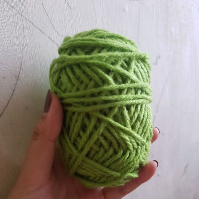 topi kucing rajut handmade-hijau