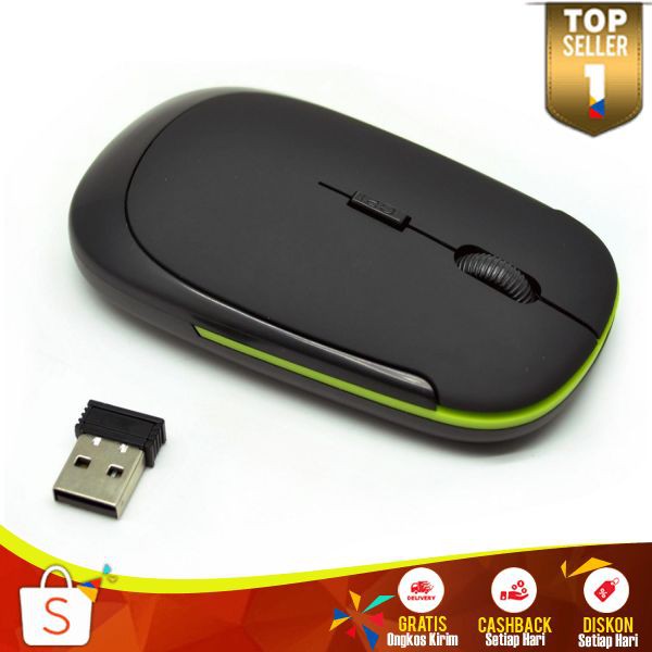 Taffware Wireless Optical Mouse 2.4GHz Mudah Dipasang Penggunaan Mos Lebih Cepat&amp;Akurat Berkualitas