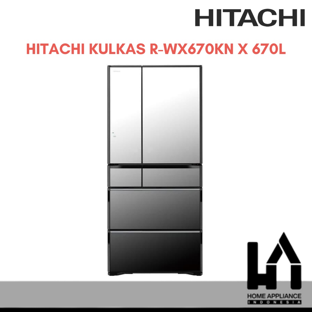 Jual Hitachi RWX670KN X Kulkas Refrigerator Multi Door 670L Japan