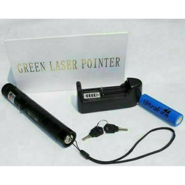 GREEN LASER POINTER 303 / LASER VARIASI HIJAU + KUNCI PENGAMAN