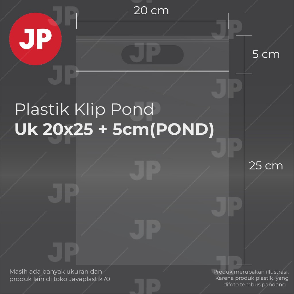 Plastik Klip Pond Oval Bening 20x25 +5(POND) (isi 100 lembar)