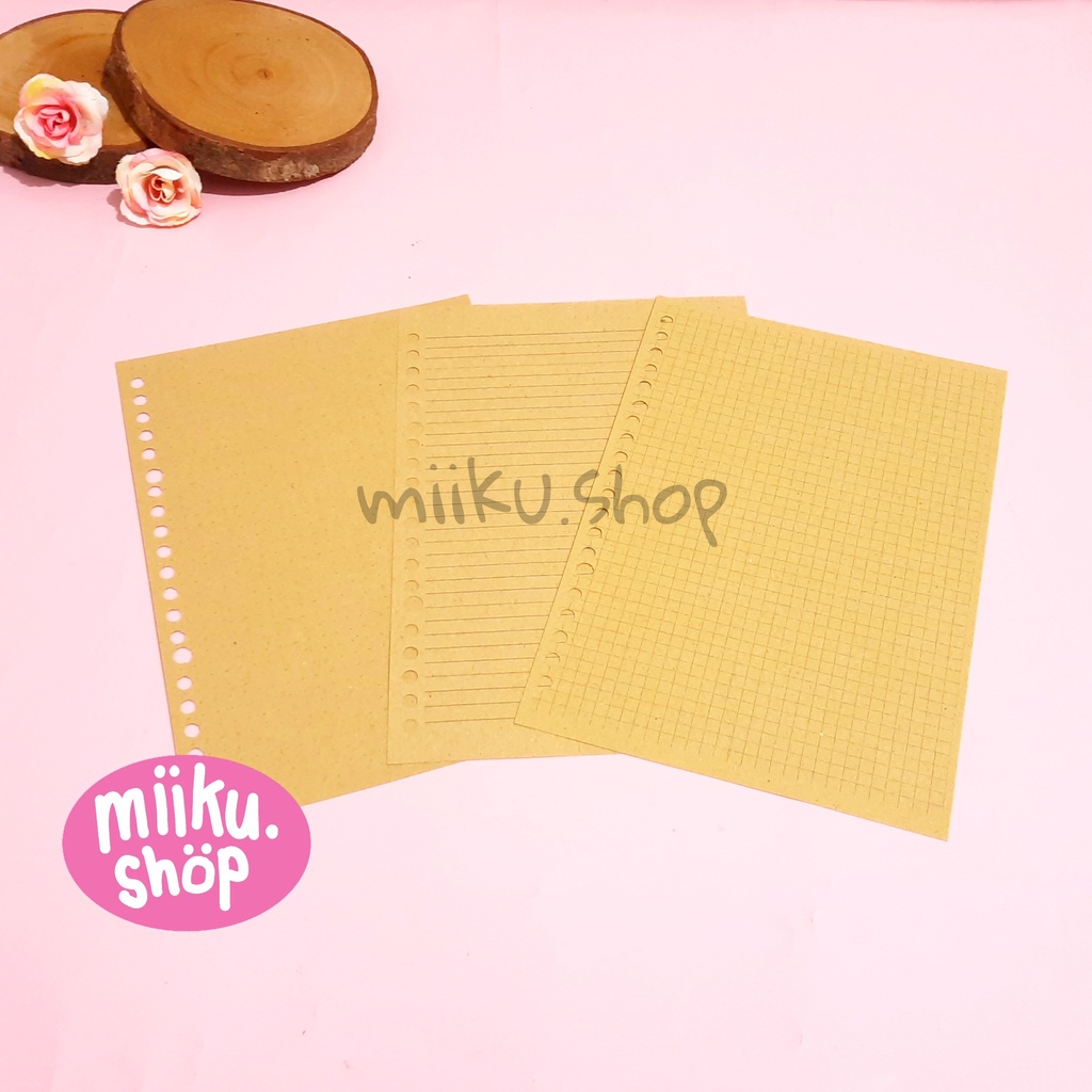 

[A5 & B5 ] KERTAS BINDER LOOSE LEAF ISI BINDER KRAFT COKLAT VINTAGE