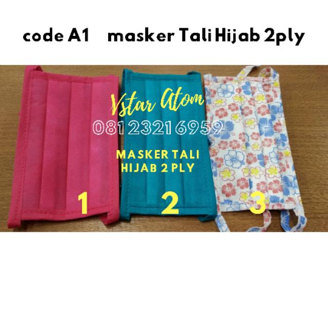 masker tali hijab 2 ply kain spunbond