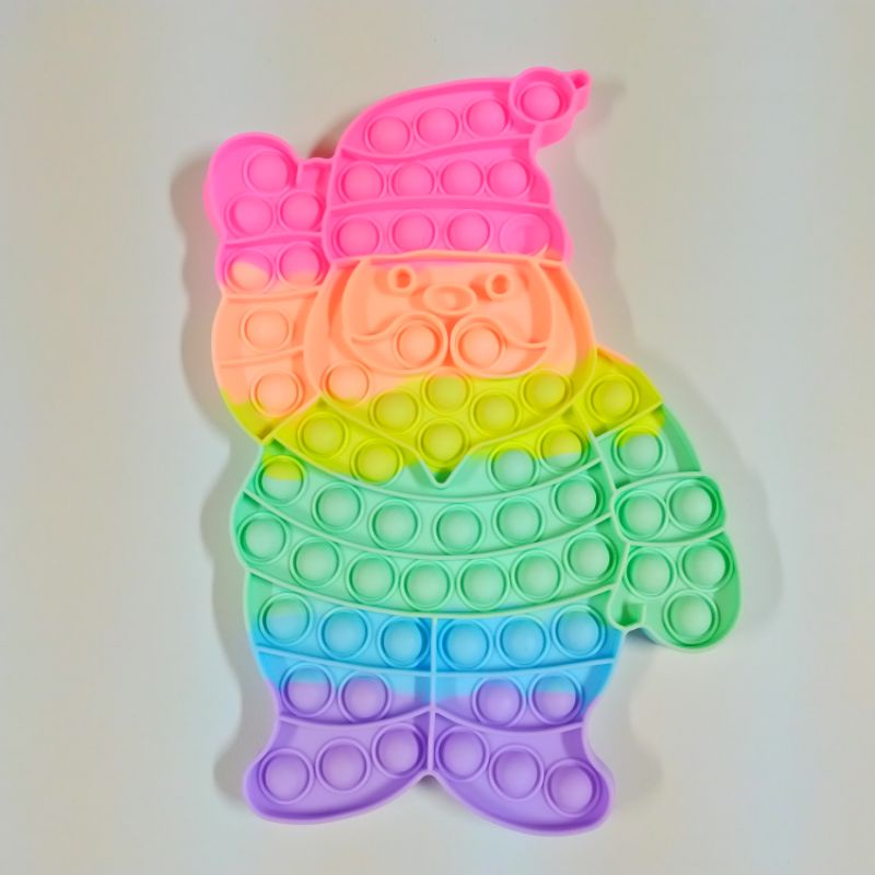 Pop It Natal Christmas Santa Claus /Mainan Fidget Toys Sinterklas Natal Castle-3