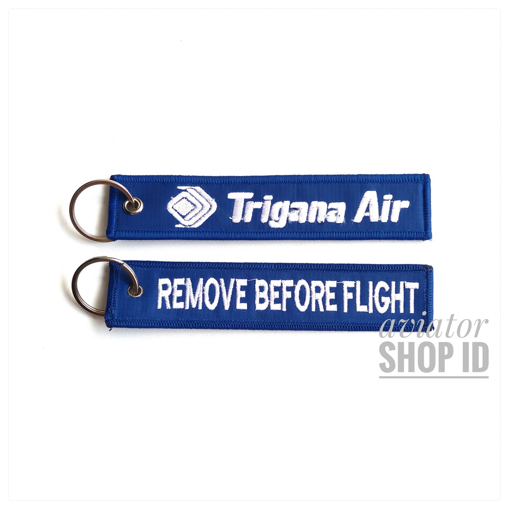 GANTUNGAN KUNCI BORDIR ✈ TRIGANA AIR - Remove Before Flight