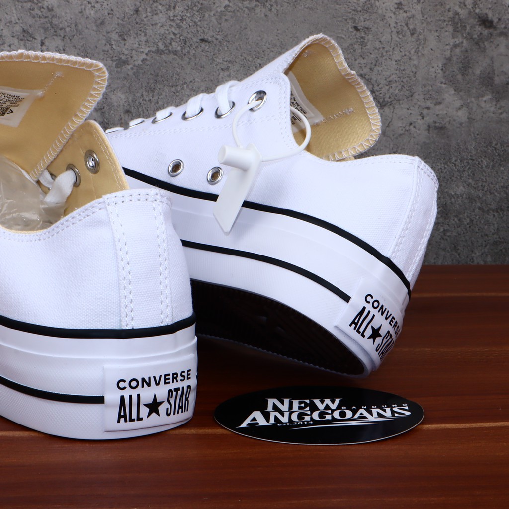 high heel white converse