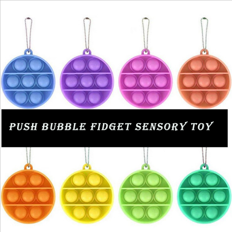 Pop It Keychain Toy Simple Dimple Foxmind Pop Bubble Sensory Fidget