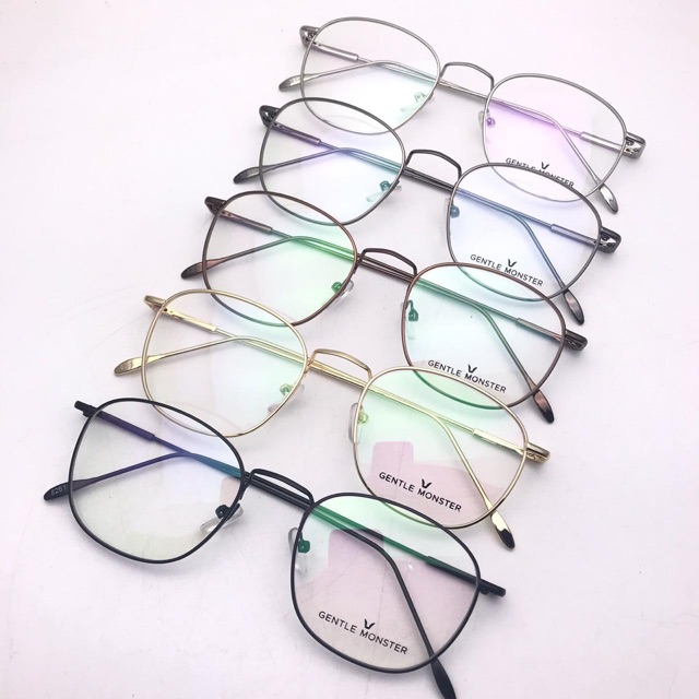 Frame kacamata besi plus minus fashion gaya kacamata cewek cowok