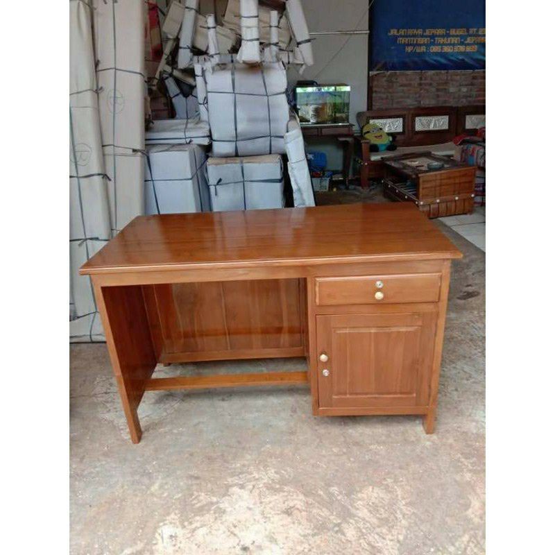 Jual meja kerja kantor kayu jati Indonesia|Shopee Indonesia