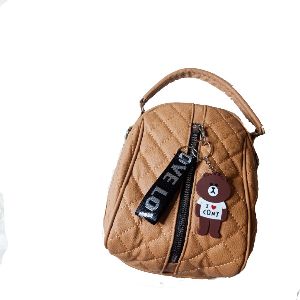 Tas ransel mini maura zipper tengah cony / backpack mini sekolah kuliah ABG / tas kerja / tas batam