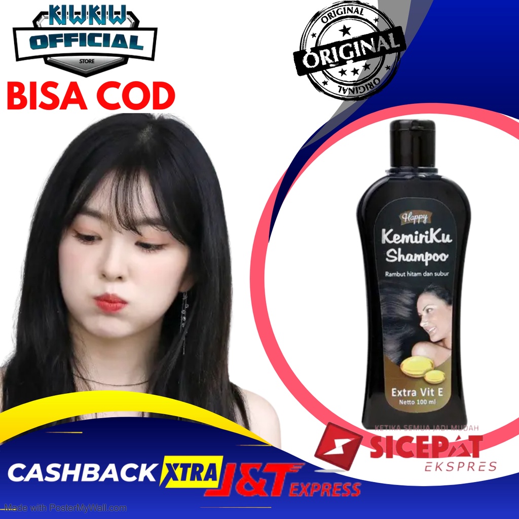 Shampo Kemiriku Sampo Anti Ketombe Anti minyak Penghilang Uban Happy Shampoo Kemiriku 100ml Original