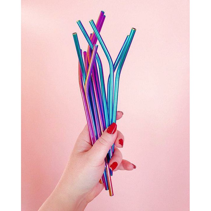 Sedotan Stainless Steel Straw RAINBOW / PELANGI - Sedotan Metal