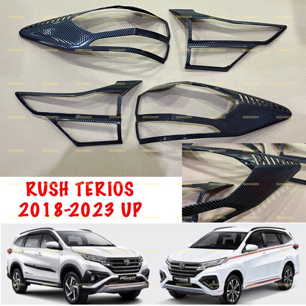 Garnish Lampu Belakang All New Rush Terios 2018 2021 2022 2023 GR SPORT New Carbon Glossy