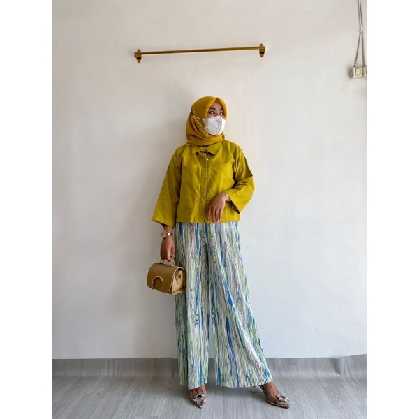 MIA CROP TOP | ATASAN BLOUSE WANITA SHIRT POLOS