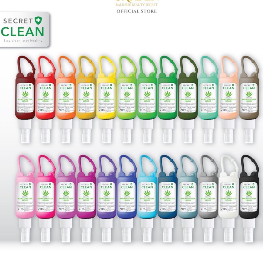 Secret Clean Hand Sanitizer Liquid 60ml + Silicone Case Holder