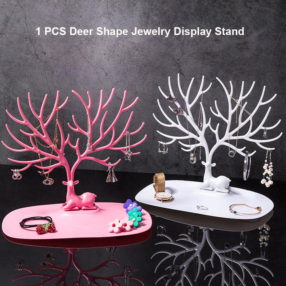 Agustinina Rak Display Perhiasan Hadiah Untuk Wanita Gelang High Quality Tray Stand Bentuk Pohon Gantungan Organizer Perhiasan Plastik