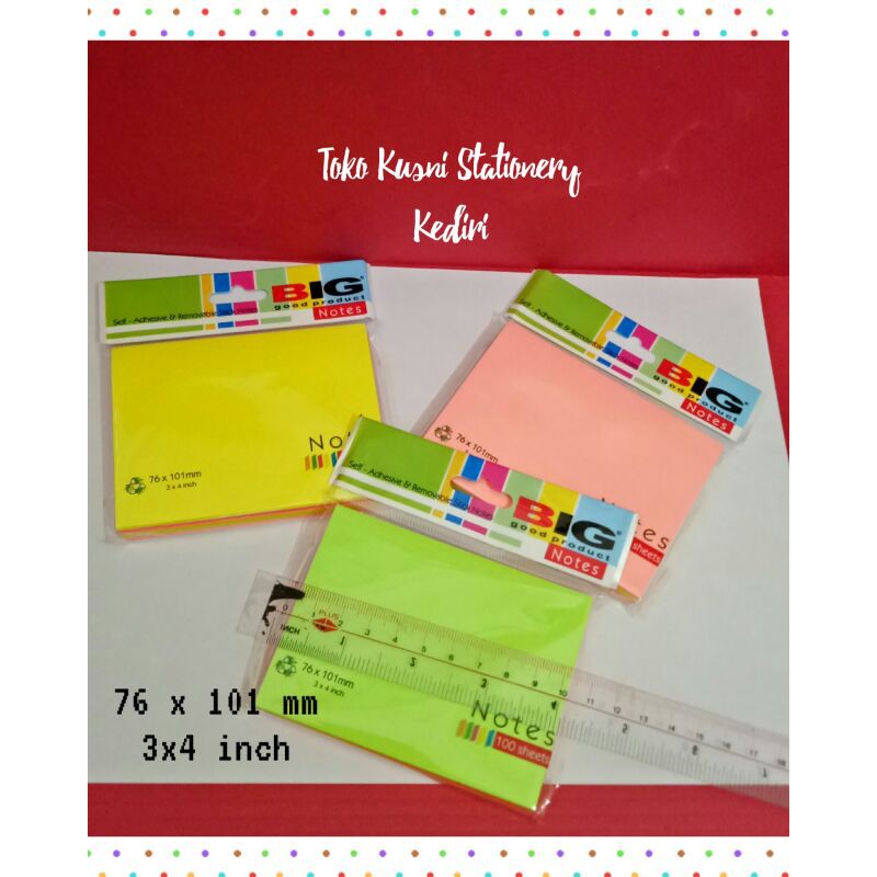 

STICKY NOTES TUMPUK - POST IT BIG 76X101MM 100 SHEETS