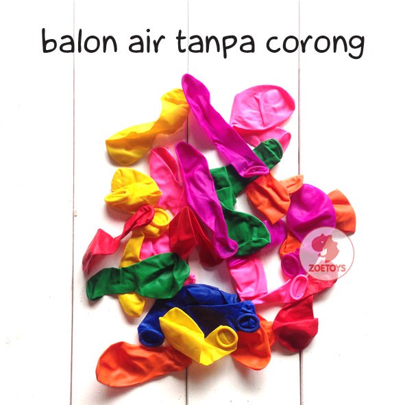 Zoetoys Balon Air 25pcs | Bahan Tebal Water Balloon | Mainan Edukasi Anak Balon Jari Unyil Kecil