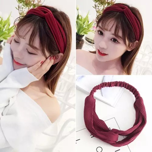 Bando Rambut ala Korea Bandana AB04 Rajut Aksesoris Wanita Hairband ACC