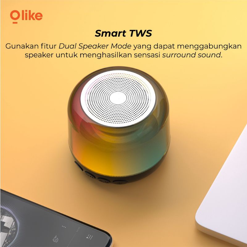 OLIKE MINI SPEAKER BLUETOOTH RGB LIGHT SF1 GARANSI 1 TAHUN