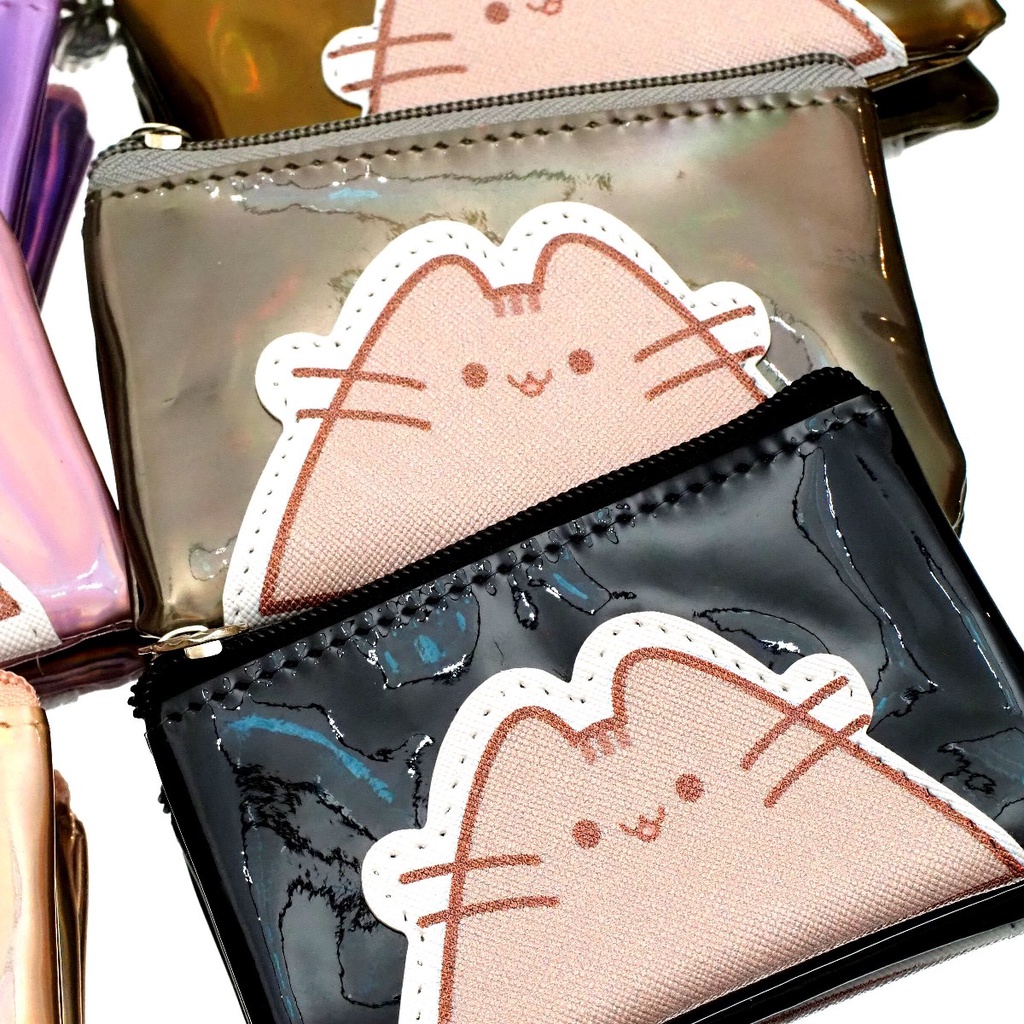 Dompet Koin Mini HOLOGRAM TEBAL Pusheen High Quality Tempat Uang Pouch Kantong Kartu