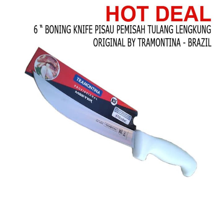 Pisau Tramontina Boning Knife - Model Lengkung 6"