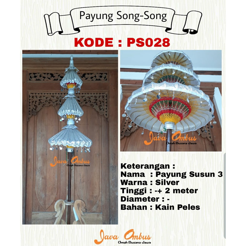 Payung Hias Payung songsong Payung songsong agung Payung keraton Payung agung Kode PS028 | Java Ombu