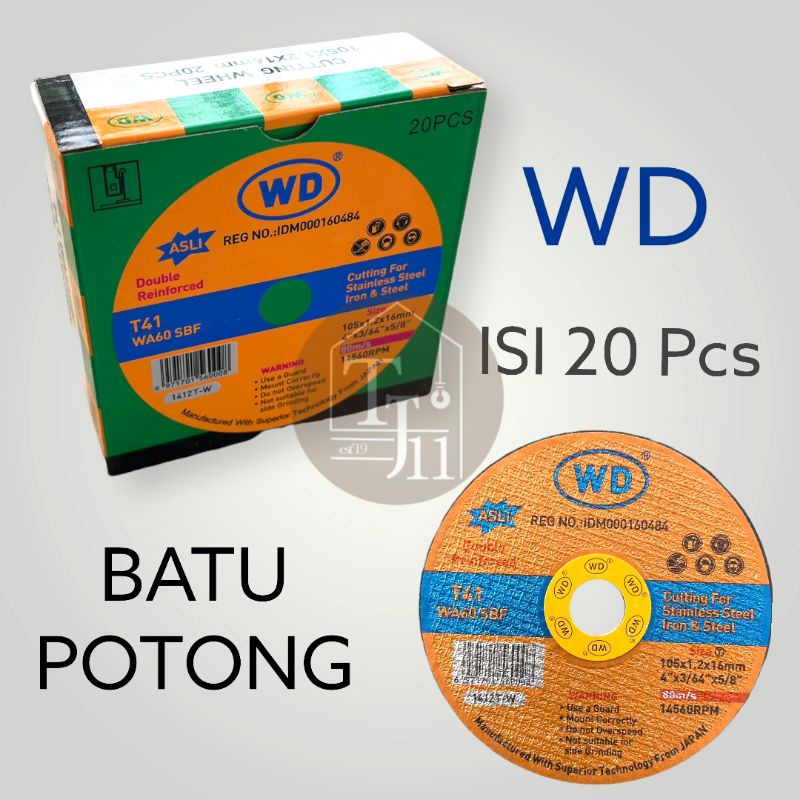 BATU POTONG WD 4 INCH / BATU POTONG GERINDA 4 INCH / BATU POTONG WD ASLI HARGA PER KOTAK