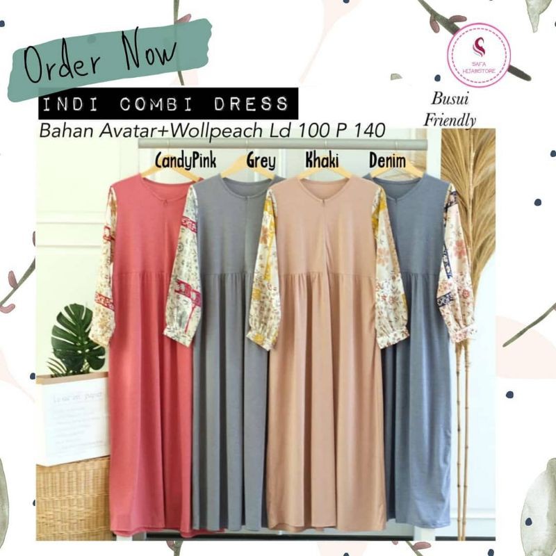 INDY COMBI DRESS MURAH