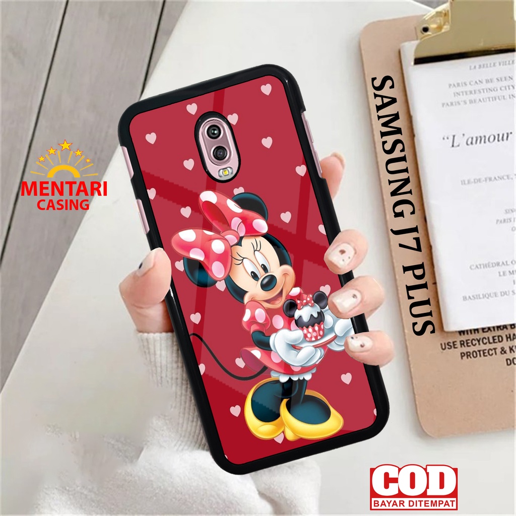 Case SAMSUNG J7 PLUS CASING SAMSUNG J7 PLUS [ MINNIE ] Mentari casing case hp kondom hp case custom