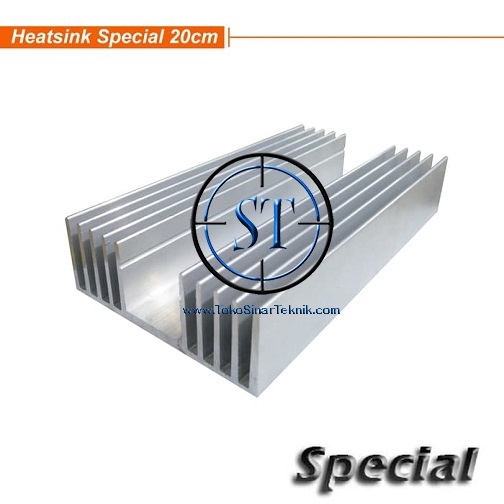 Heatsink Special 5 Sirip 20 CM for LED / Peltier / Audio /Mesin Heat Sink Pendingin Colling Cooler Cool Transistor IC LED Tebal 3-4mm