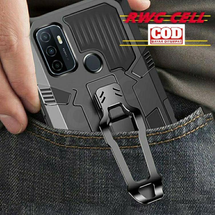 Infinix Hot 9 Play 9Play / 10 Play 10Play Hard Case Belt Clip Robot Transformer Soft Hybrid Leather 4U7