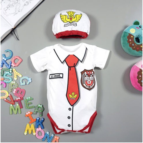 JUMPER BAYI LUCU BAJU BAYI KARAKTER SERAGAM SEKOLAH SD