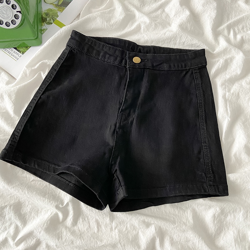 Hot Pants~ Hitam Seksi Celana Jaens Pendek Wanita /High Waist Elastisitas Jeans Pendek Wanita