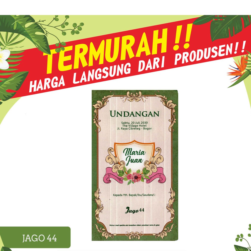 Blangko Undangan Jago 44 Harga Murah