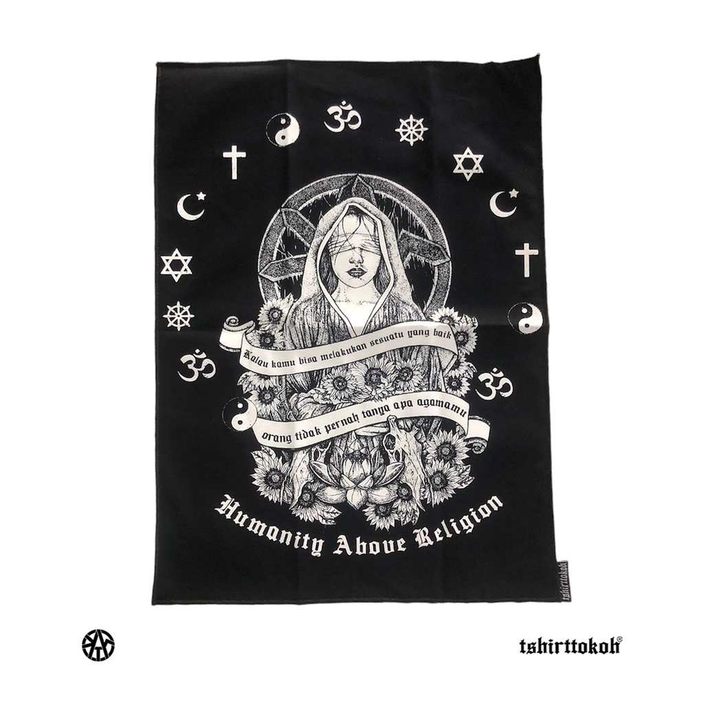Tshirttokoh - Backpatch Humanity Above Religion