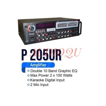 power ampli bluetooth dat p205ur amplifier mixer p 205ur