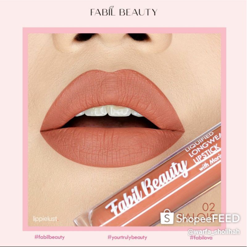 liquid lipstik Fabil beauty shade BALQIS