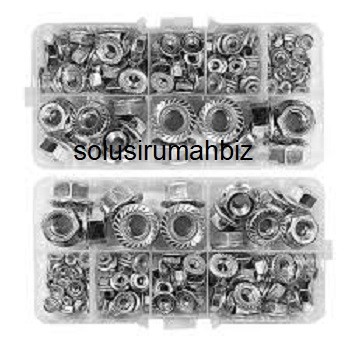 M6 Flange Nut / Mur Topi 6mm Kunci 10 warna random