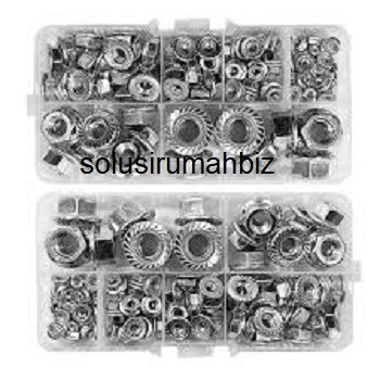 M6 Flange Nut / Mur Topi 6mm Kunci 10 warna random