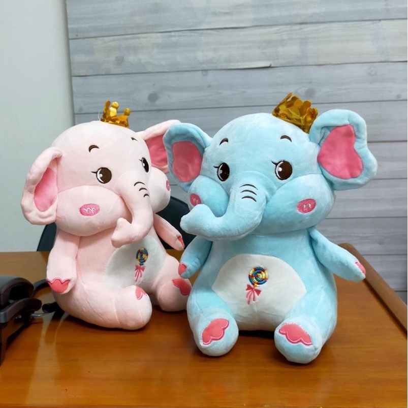 Boneka Gajah Permen Size 11&quot;/28cm/boneka elephant/boneka animal/boneka lucu