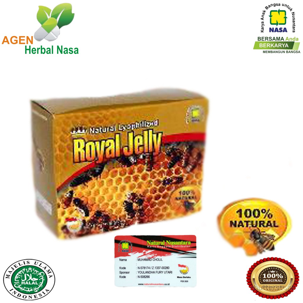 Natural Royal Jelly Nasa Penyubur Kandungan Paska Keguguran / Agen Herbal Nasa