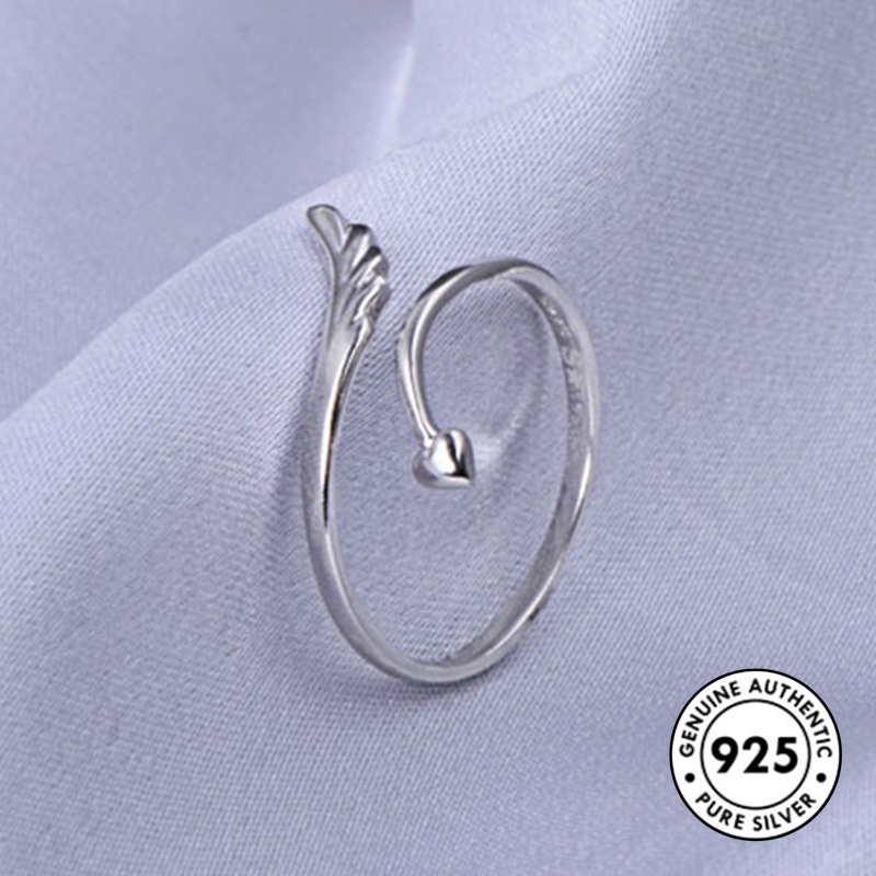 Cincin Sterling Silver 925 Model Sayap Simple Lucu Untuk Wanita
