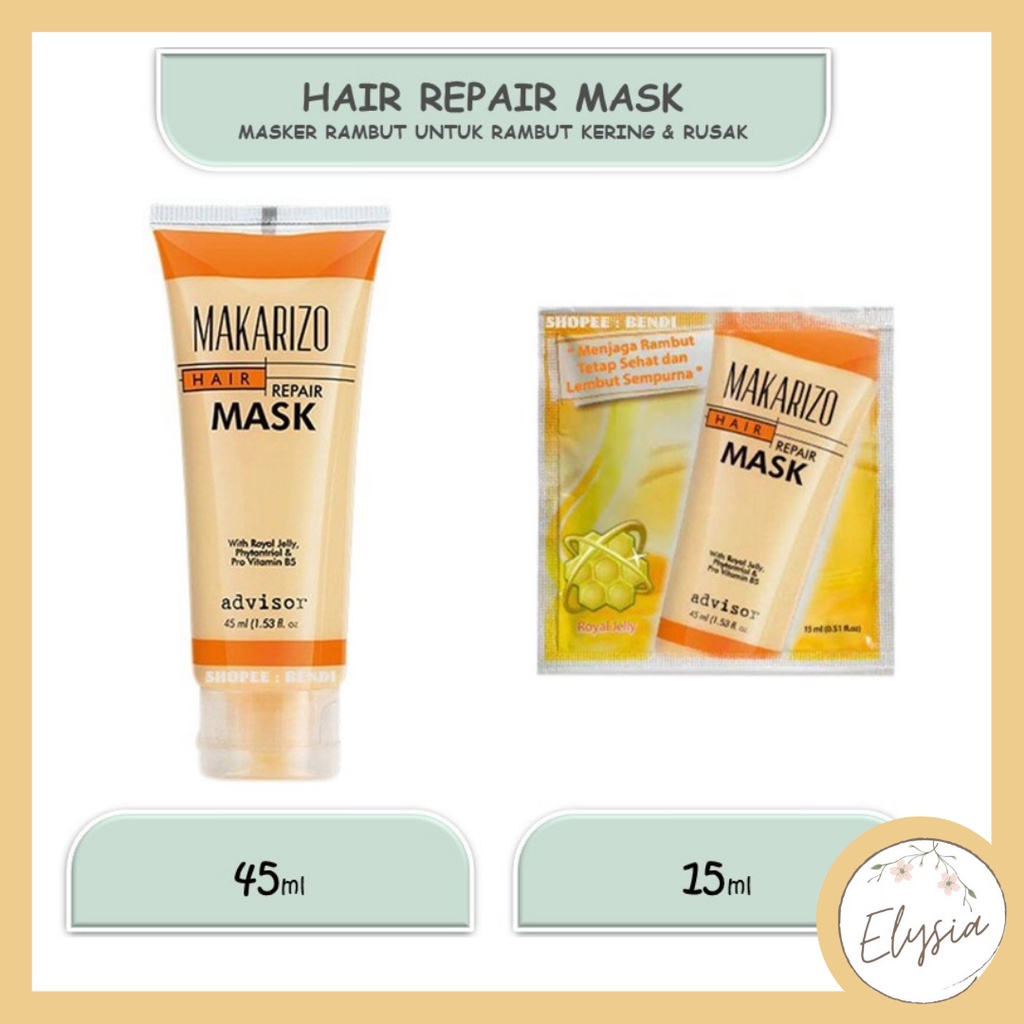 Makarizo Advisor Hair Repair Mask 45 mL / 15ml | Masker Rambut Makarizo / Makarizo Hair Mask