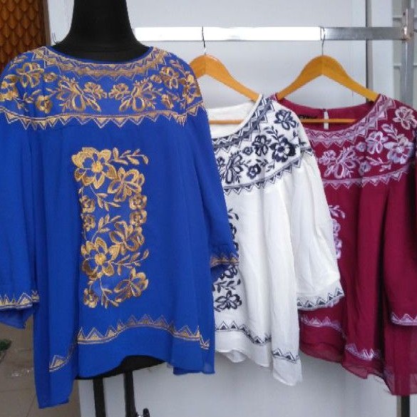 Blouse ocd ceruty bordir import