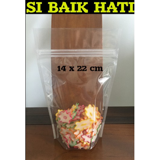 PLASTIK STANDING POUCH TEBAL 14 x 22 CM (ISI 50 PCS)