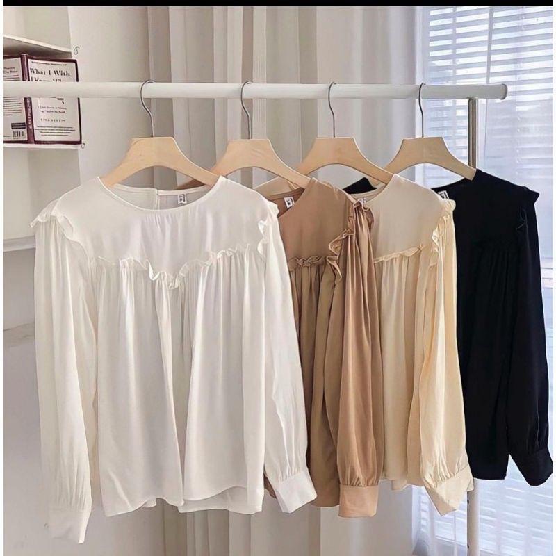 1KG MUAT 5PCS | MEGAN BLOUSE RAYON VISCOSE HITS PREMIUM OOTD SELEBGRAM FASHION GROSIR MURAH WANITA