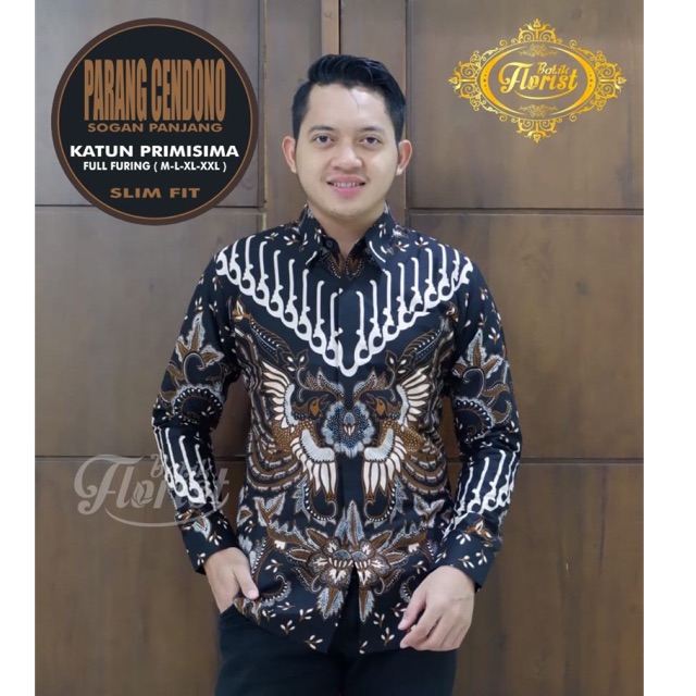 Kemeja Batik PARANG CENDONO FULL FURING Katun Halus Primisima Size M-XXL Termurah