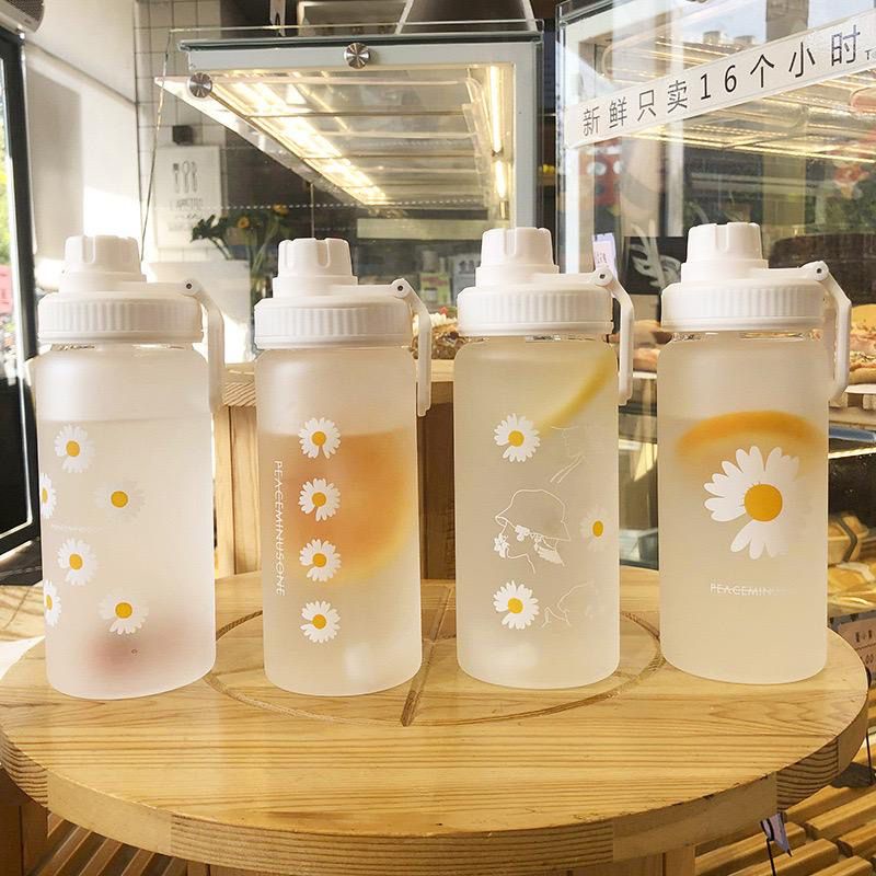 [JINGO] Botol Minum Daisy Korea 600ml BPA Free Botol Minum Anak Sedotan Anti Tumpah Viral Aesthetic